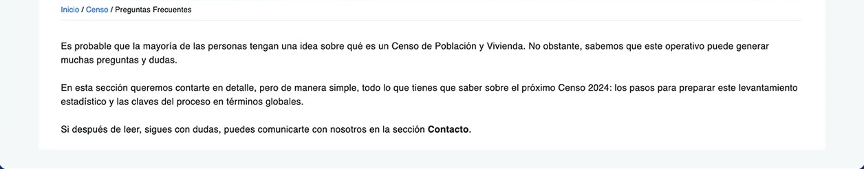 Preguntas frecuentes con ruta de navegación